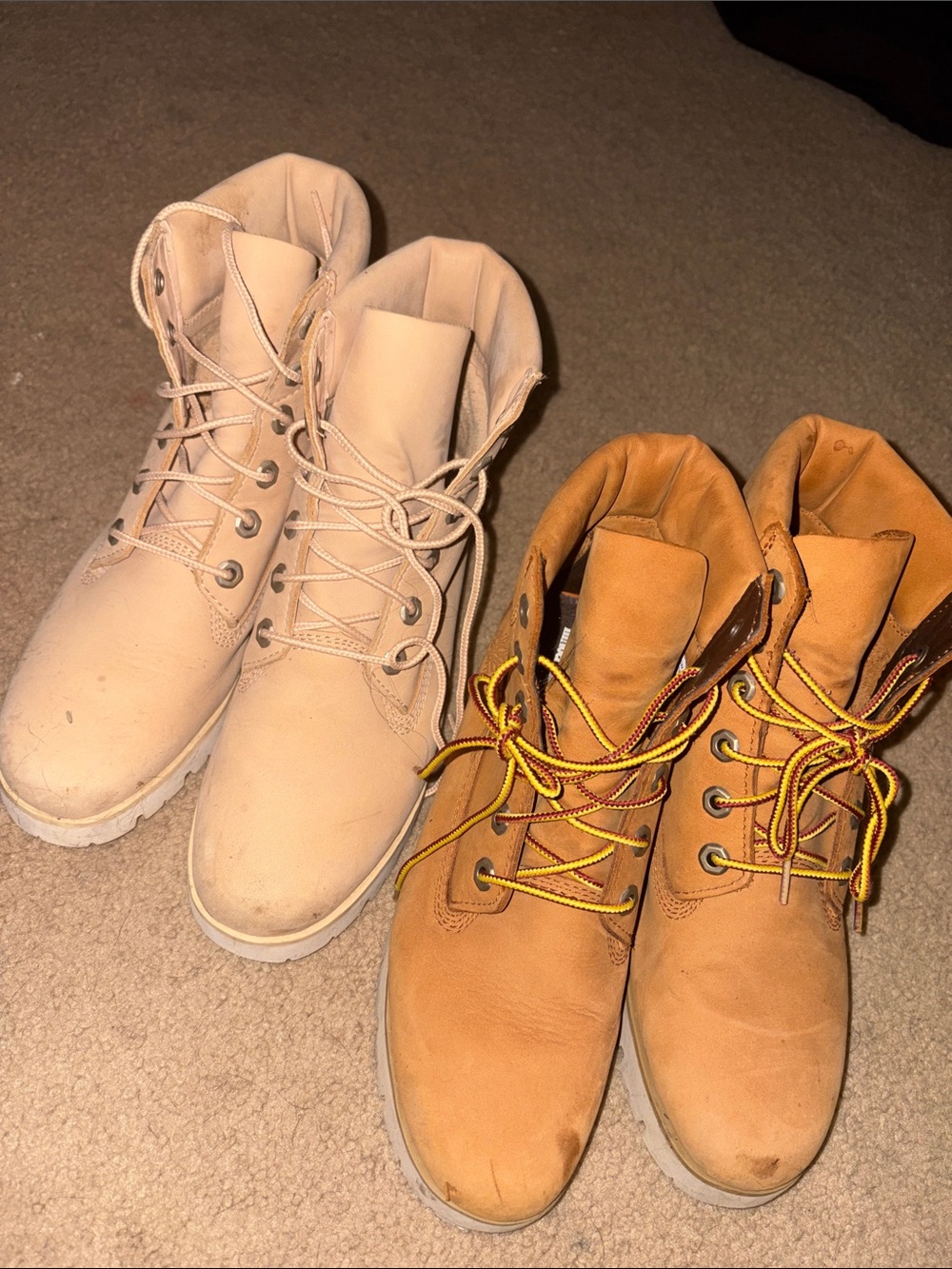 2 Pairs Timberlands